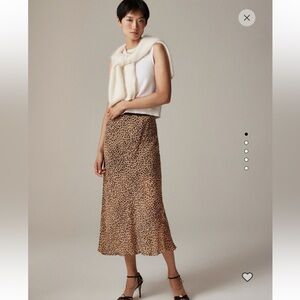 J.Crew Gwyneth Slip Leopard Skirt